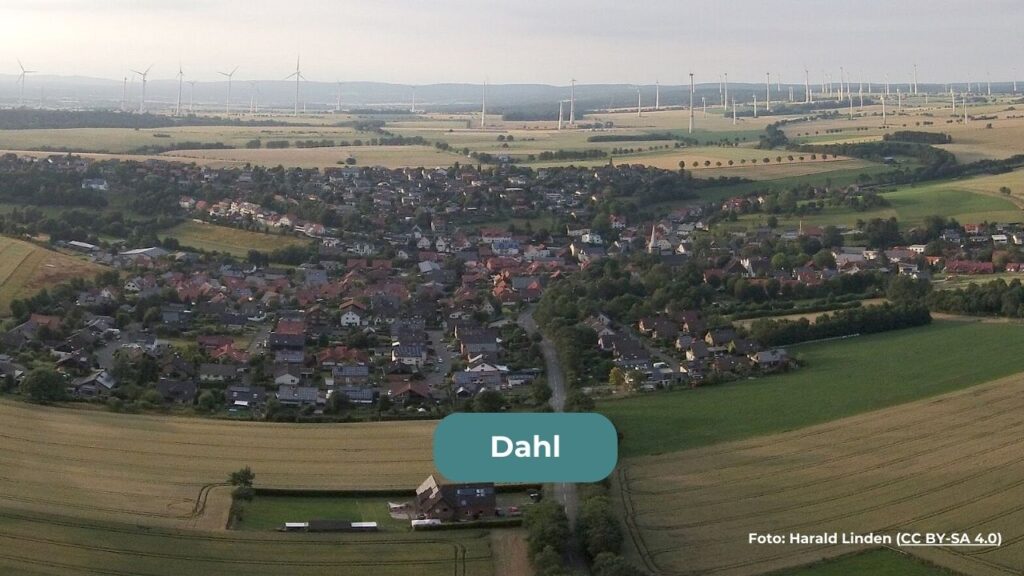 Dahl im Kreis Paderborn - Luftbildaufnahme