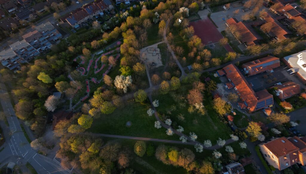 Der Lieth Park im Wohngebiet auf der Lieth in Paderborn