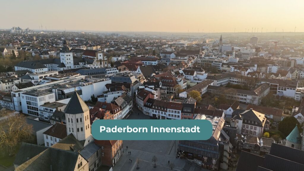 Paderborn Innenstadt als Wohngegend in Paderborn - Luftbildaufnahme