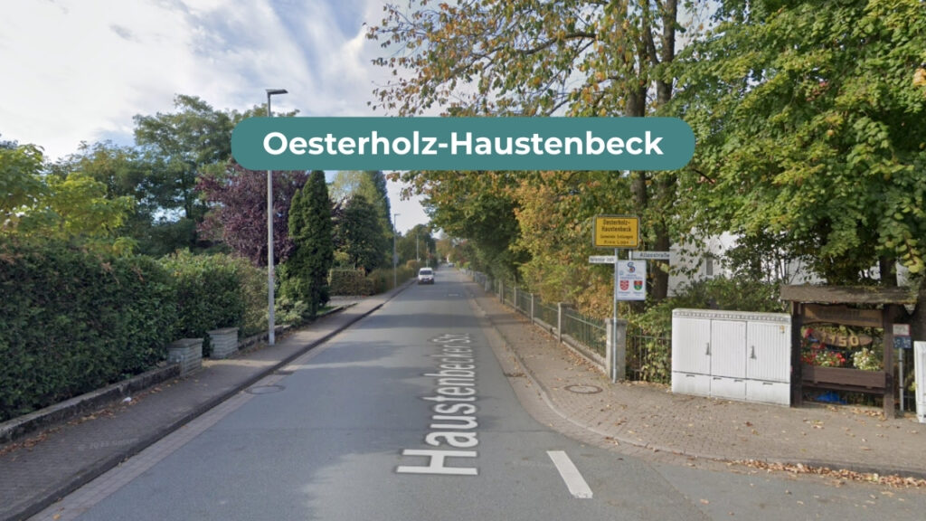 Oesterholz-Haustenbeck im Kreis Lippe - Ortseinfahrt (Haustenbecker Str.)