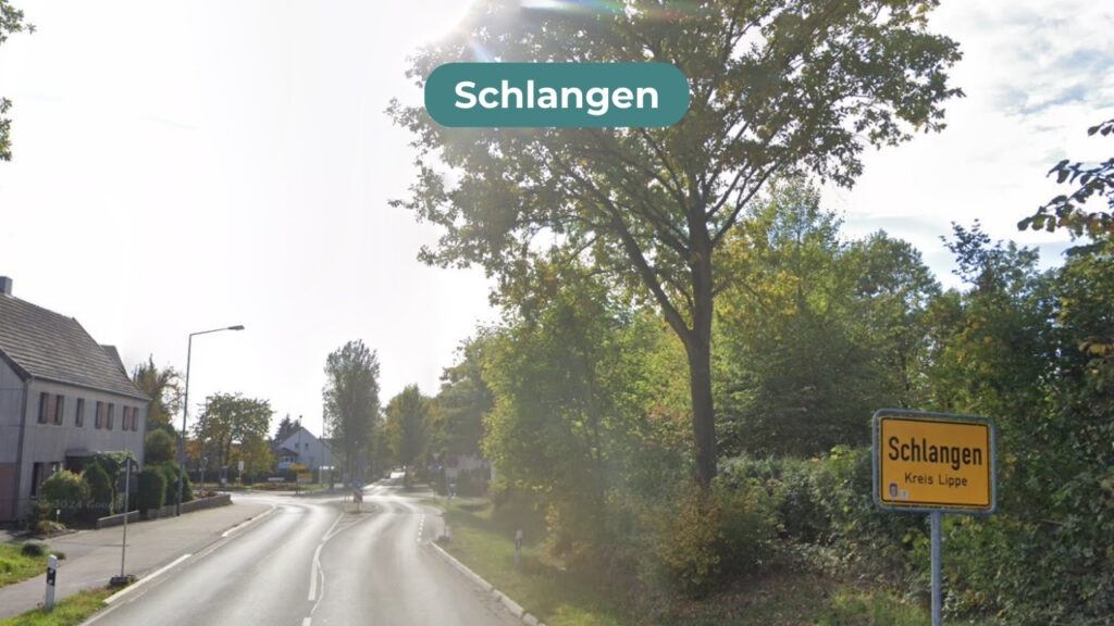 Schlangen im Kreis Lippe - Ortseinfahrt aus Richtung Kohlstädt (Kohlstädter Str.)